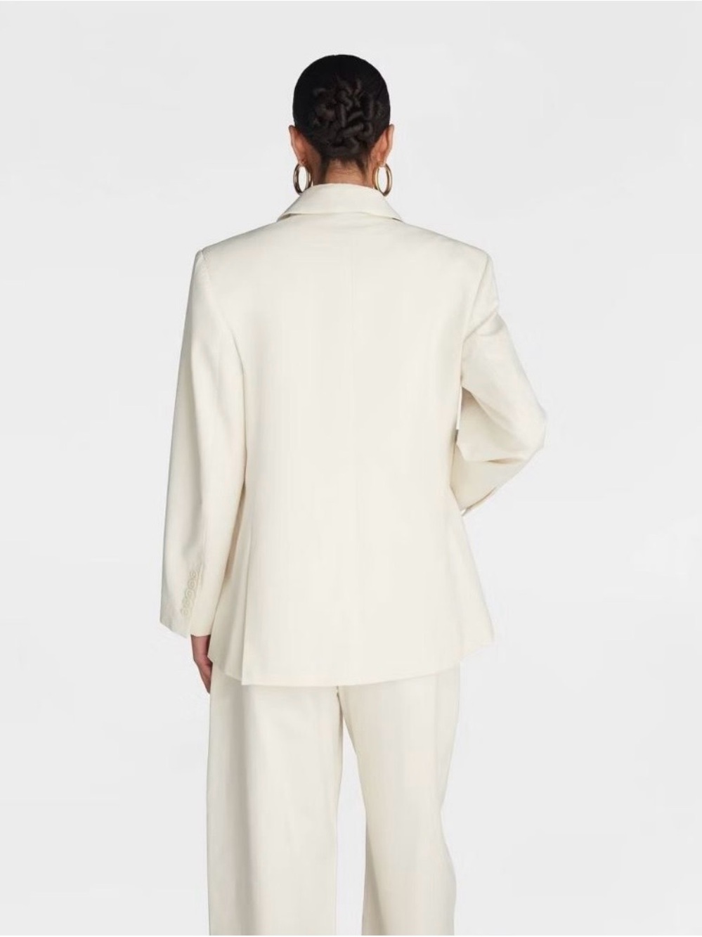 Kbb : KAHLANA David L Blazer Medium:Double-Breasted Cream Blazer Jacket NWT - Picture 3 of 5